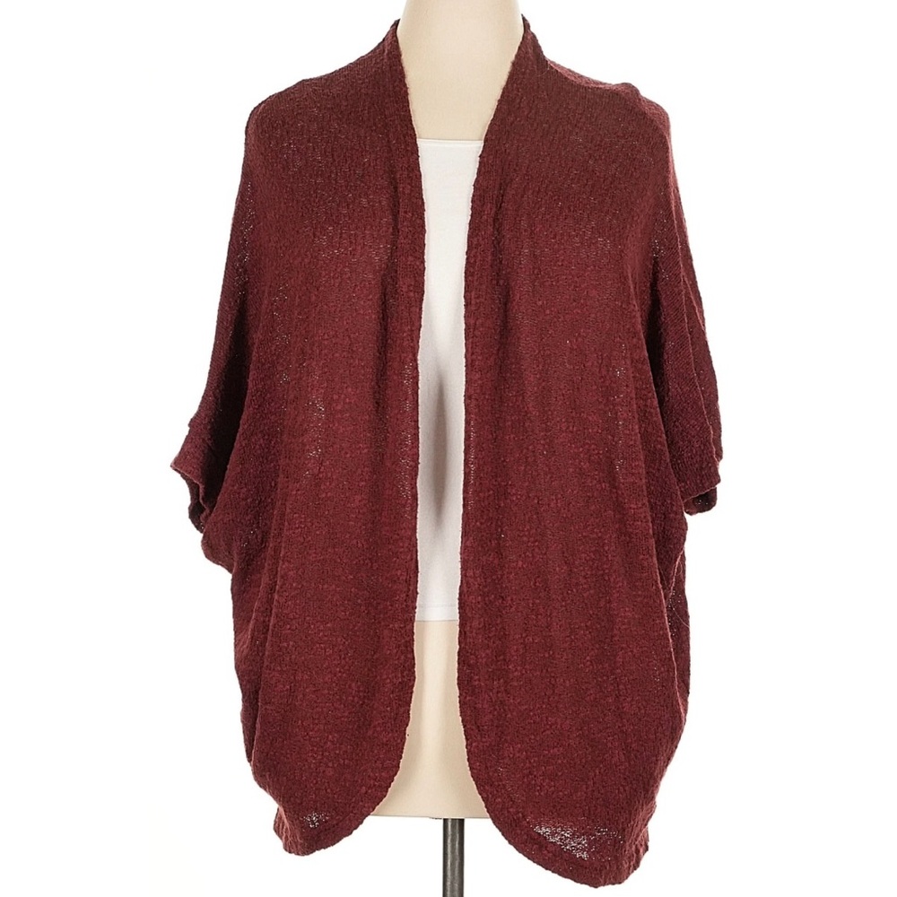 Mossimo Supply Co. Maroon Open-Front Poncho